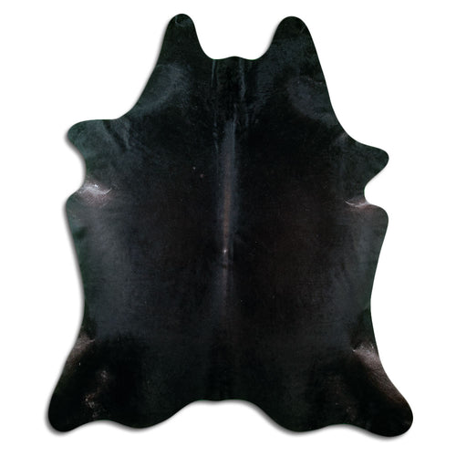 Black Cowhide Rug XXL