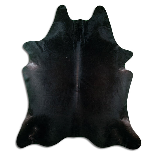Black Cowhide Rug XXL