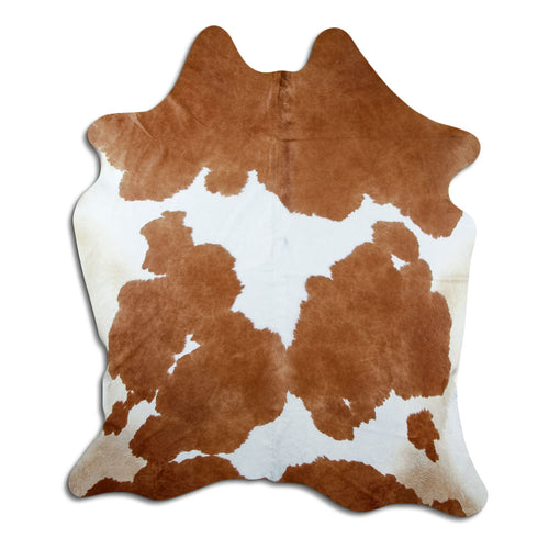 Brown & White Cowhide Rug XXL