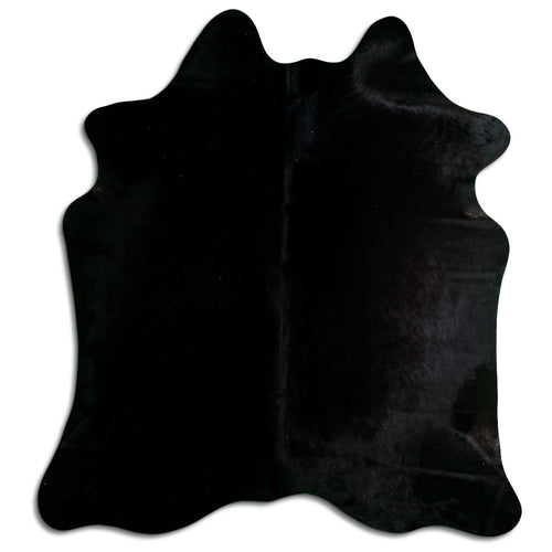 Black Cowhide Rug L