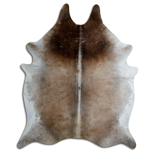 Tan Grey Cowhide Rug XXXL
