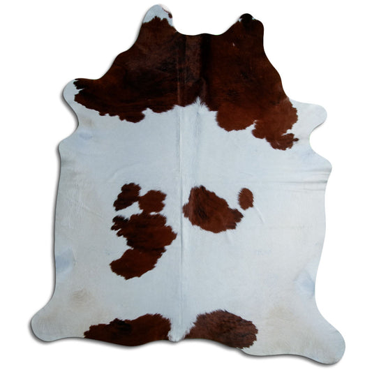 Brown & White Cowhide Rug XL