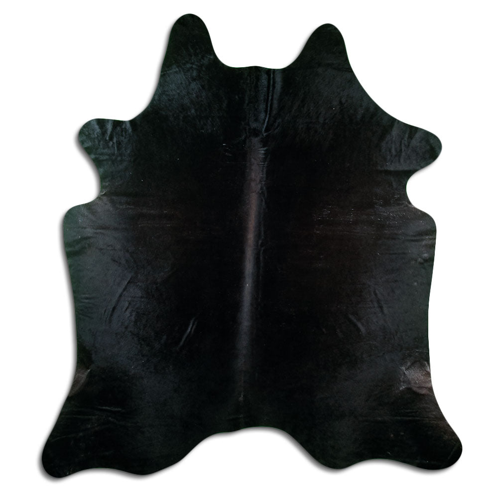 Black Cowhide Rug XXL