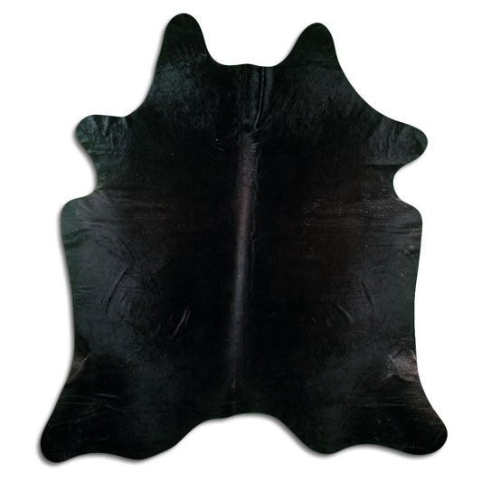 Black Cowhide Rug XXL