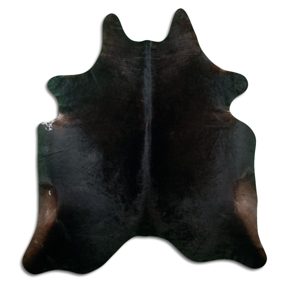 Black Cowhide Rug L
