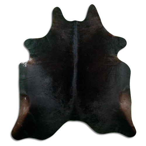 Black Cowhide Rug L