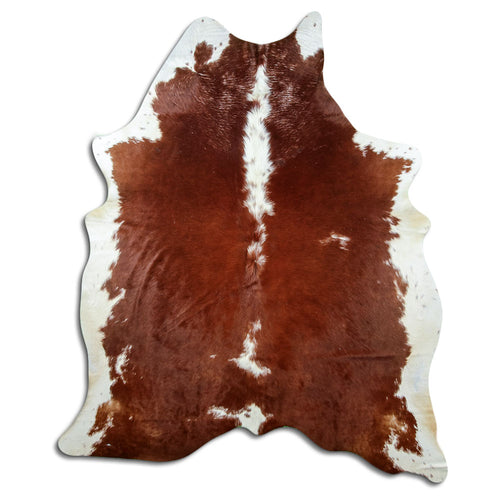 Brown & White Cowhide Rug XXL