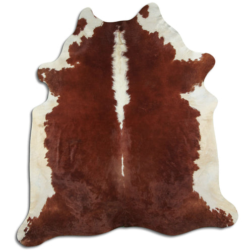 Brown & White Cowhide Rug XXL