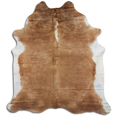 Brown & White Cowhide Rug XXL