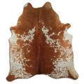 Brown & White Cowhide Rug XXL