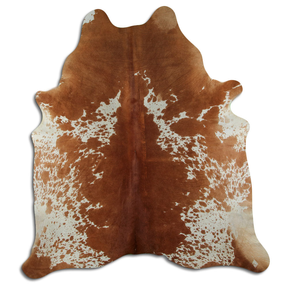 Brown & White Cowhide Rug XXL