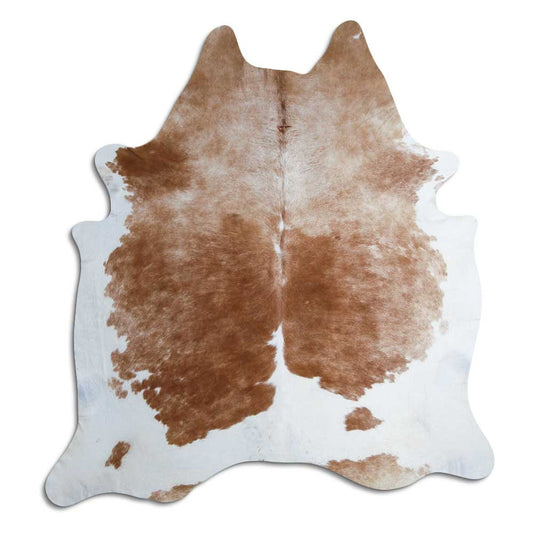 Brown & White Cowhide Rug XL