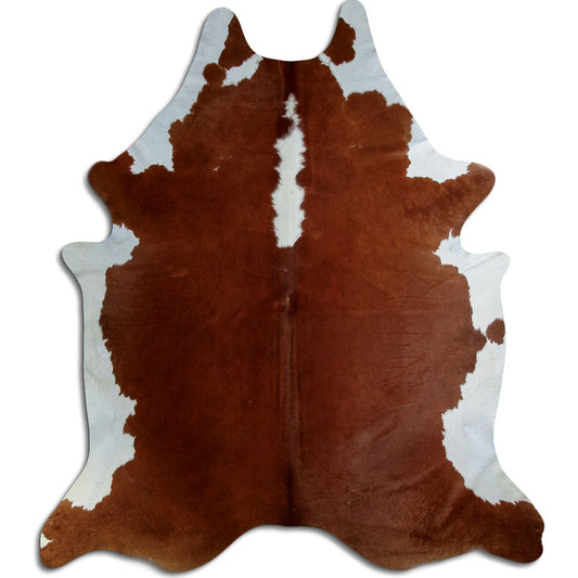 Brown & White Cowhide Rug XXXL