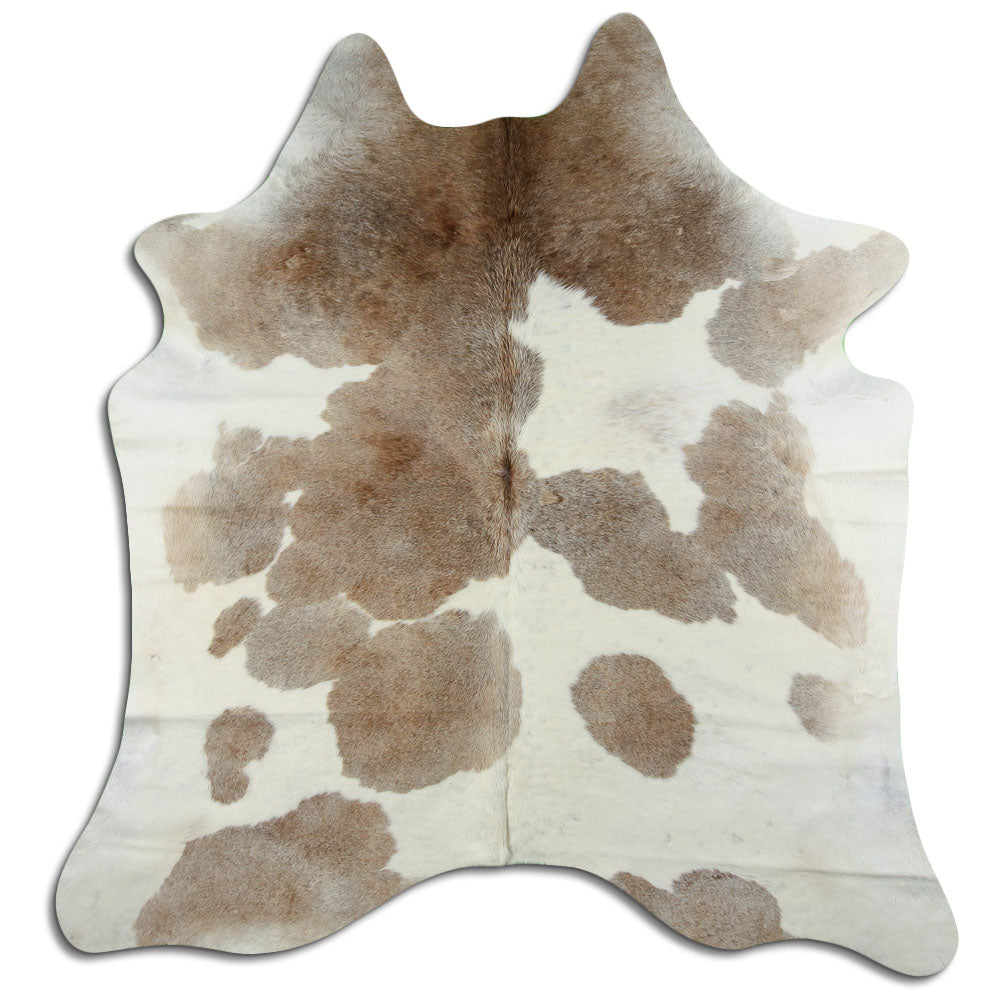 Brown & White Cowhide Rug XXL