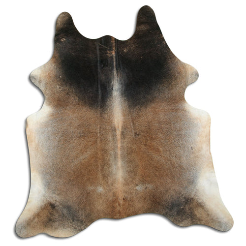 Tan Grey Cowhide Rug L