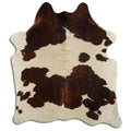 Brown & White Cowhide Rug XXL