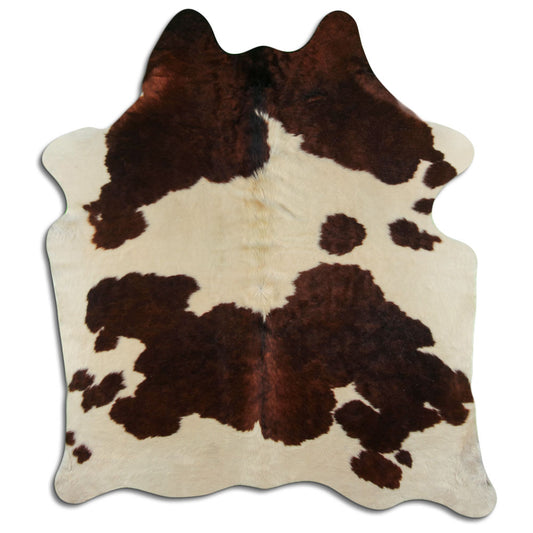 Brown & White Cowhide Rug XXL