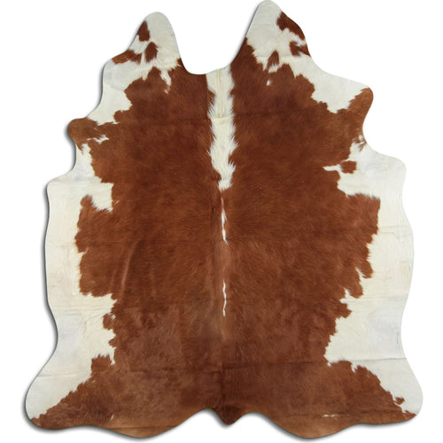 Brown & White Cowhide Rug XXL