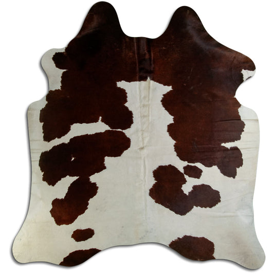 Brown & White Cowhide Rug L