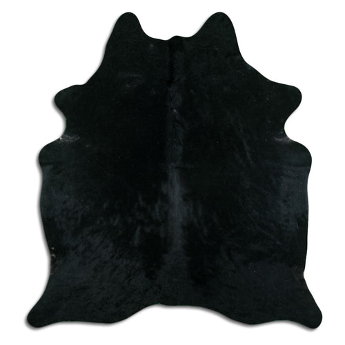 Black Cowhide Rug L