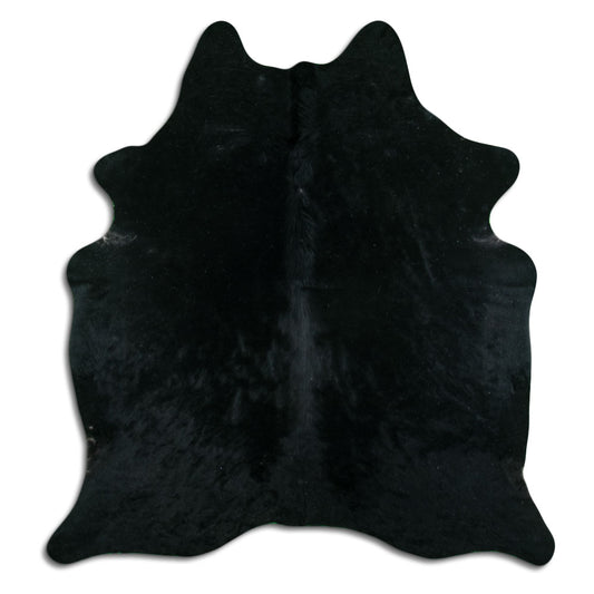 Black Cowhide Rug L