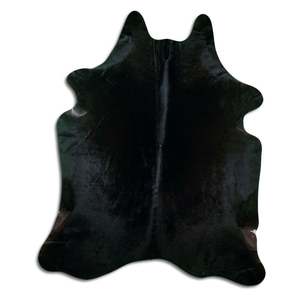 Black Cowhide Rug XXL