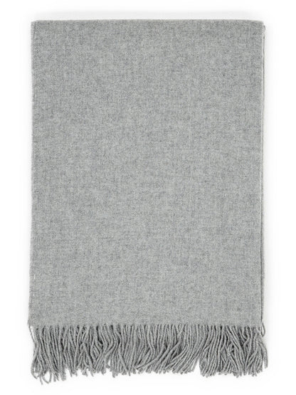 Throw “Fjord” in Light Grey, folded