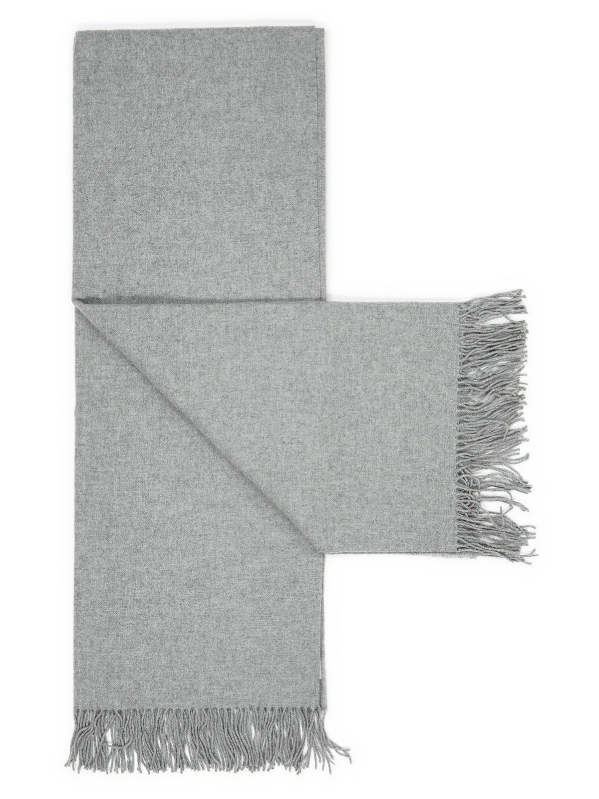 Throw “Fjord” in Light Grey, unfolded