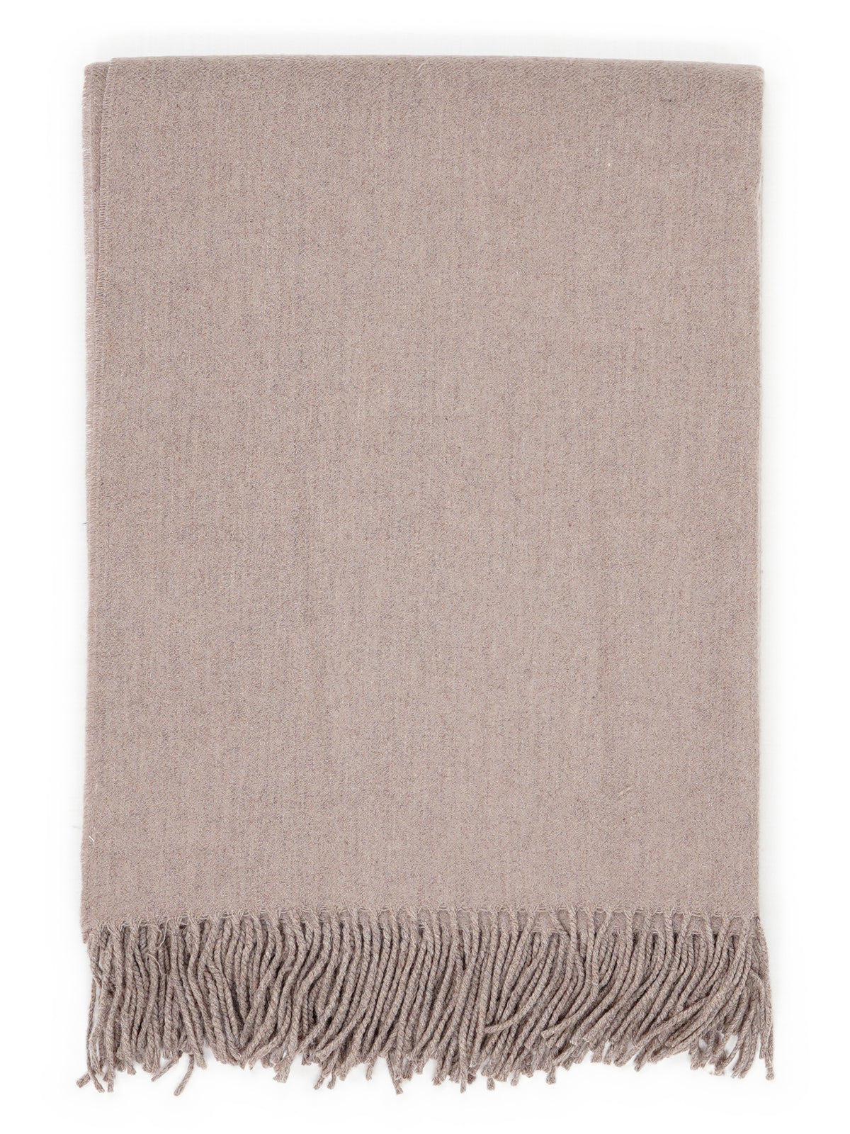 Throw “Fjord” in Taupe, folded