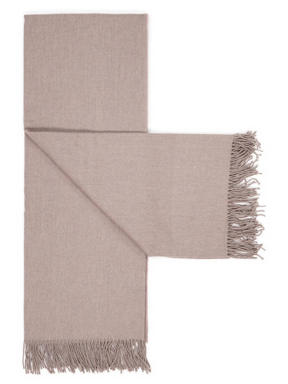 Throw “Fjord” in Taupe, unfolded