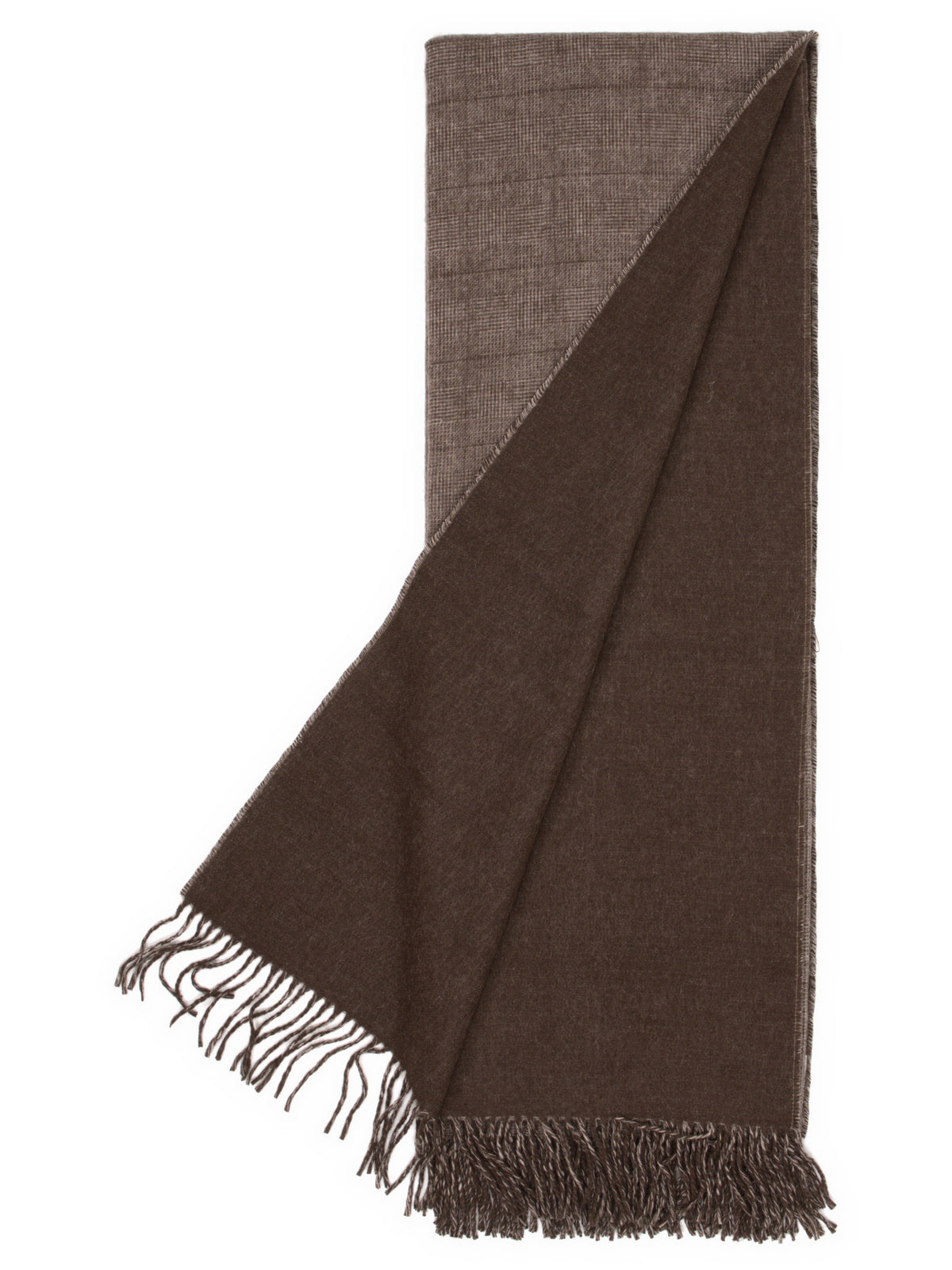 Throw “Glen” in Brown: the plain reverse side