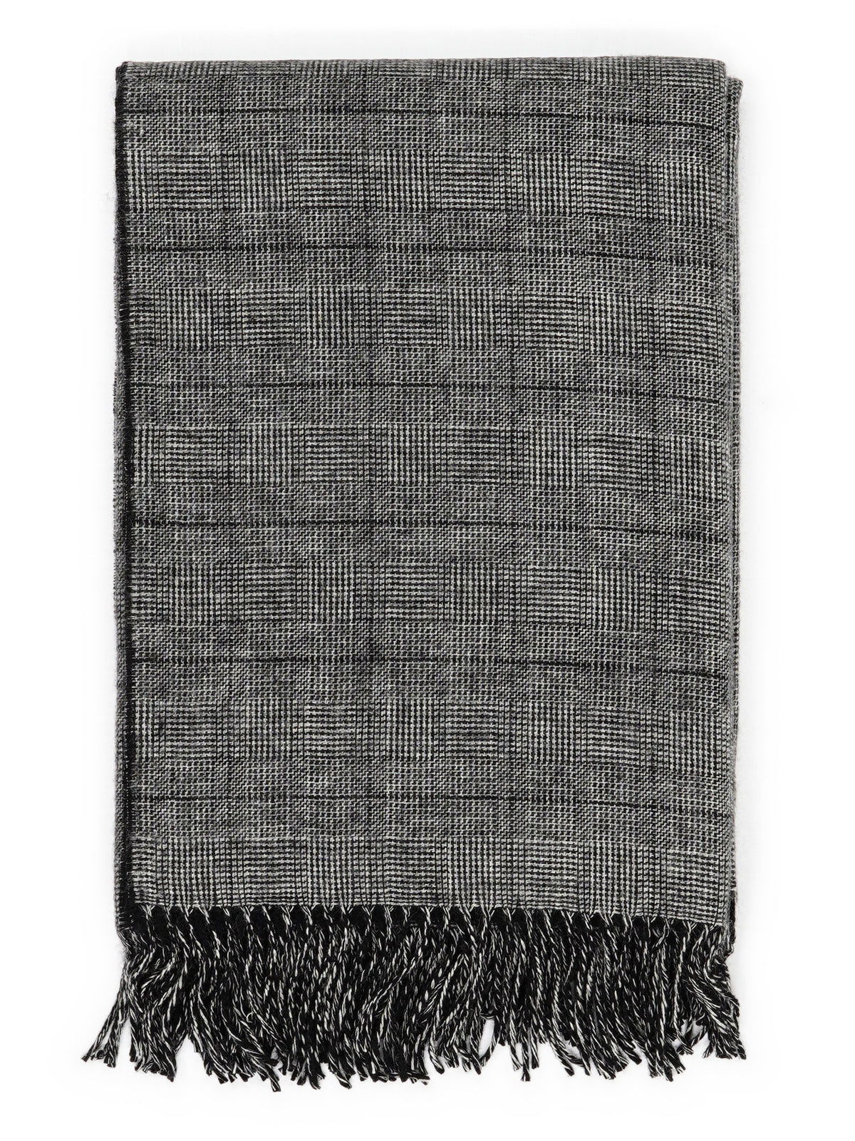 Throw “Glen” in Grey, folded