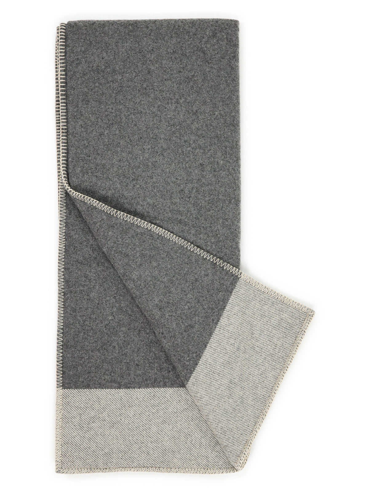 Blanket “Hytte” in Dark Grey, unfolded