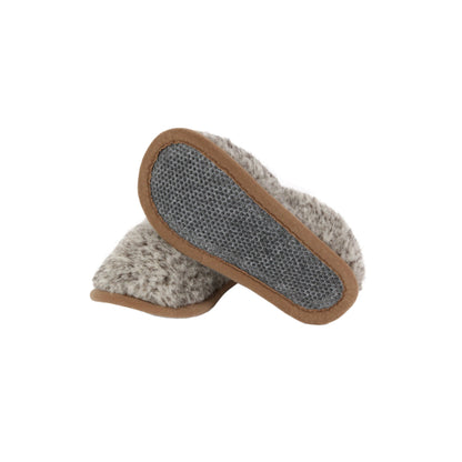 Dotted soles of the Tiger merino slippers