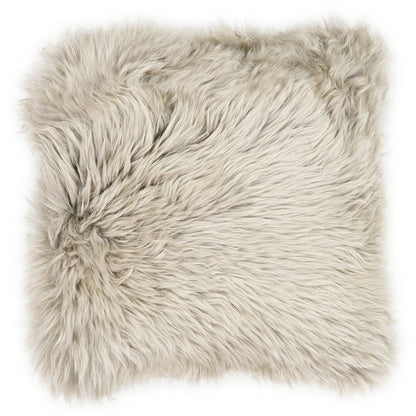 Sheepskin Cushion Cover, Light Grey