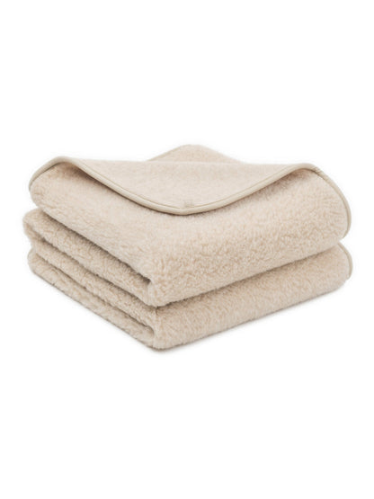 Merino blanket Almond, 1-ply, folded