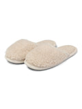Merino slippers in beige, pair