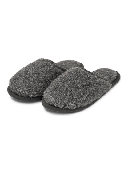 Merino slippers Granite, pair