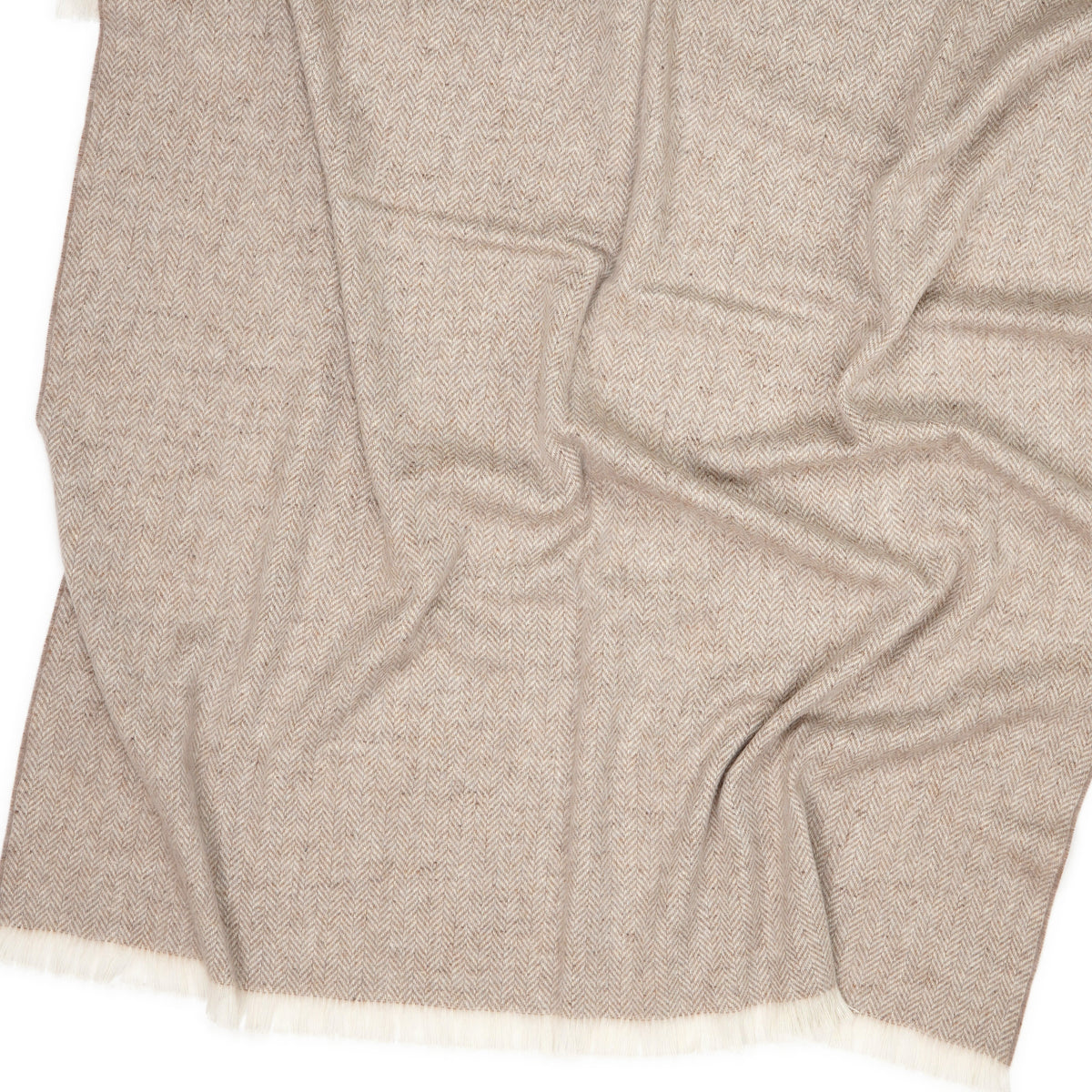 Alpaca & Merino Throw “Mountain Haze” – close-up