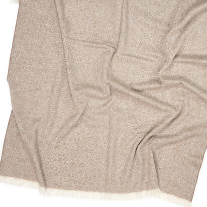Alpaca & Merino Throw “Mountain Haze” – close-up