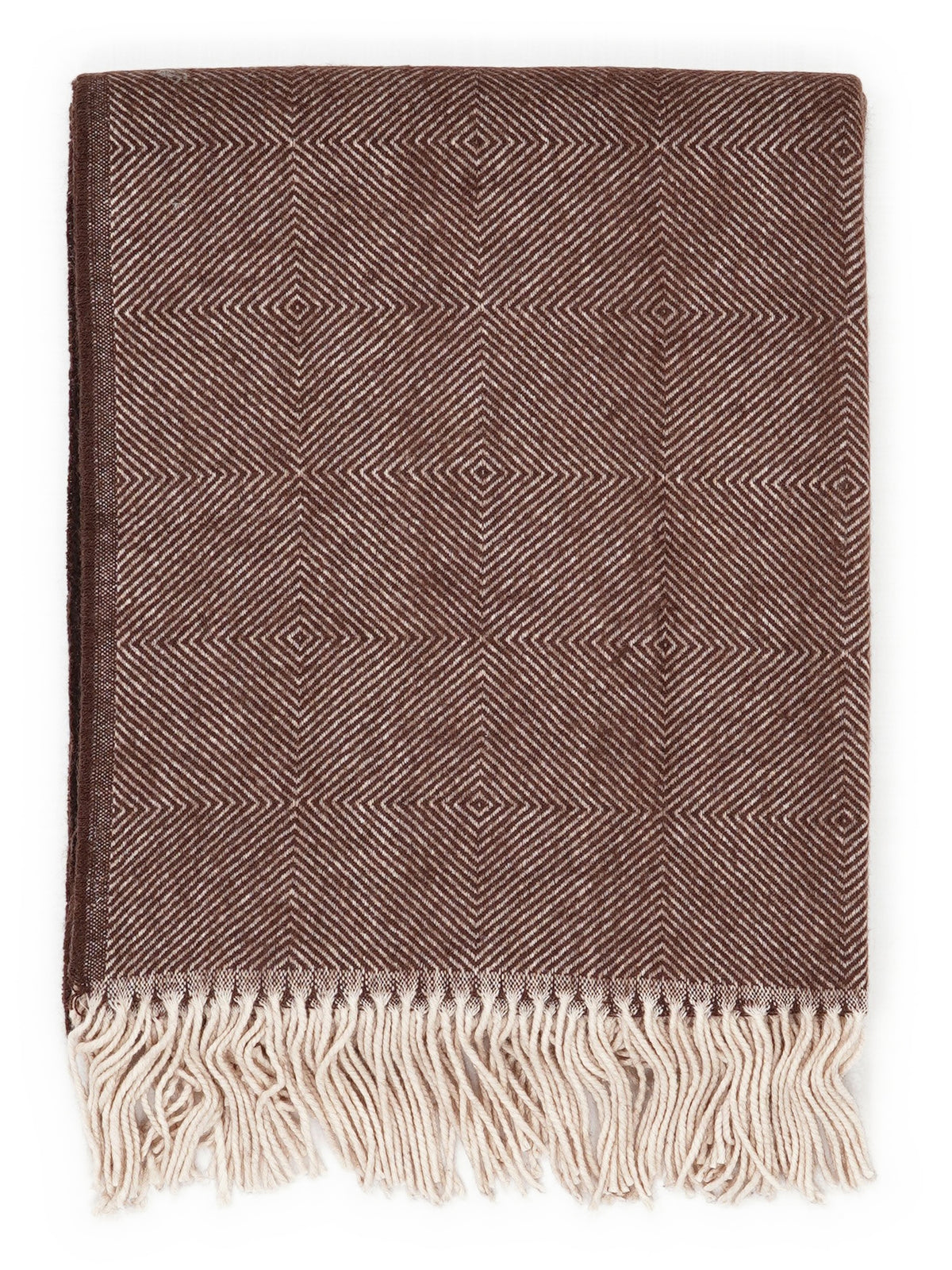 Throw “Rune” in Dark Brown, folded