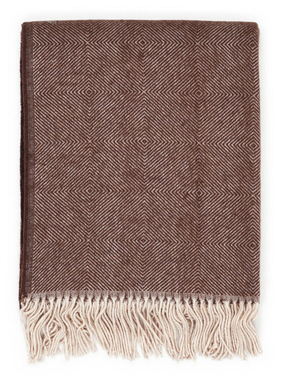 Throw “Rune” in Dark Brown, folded