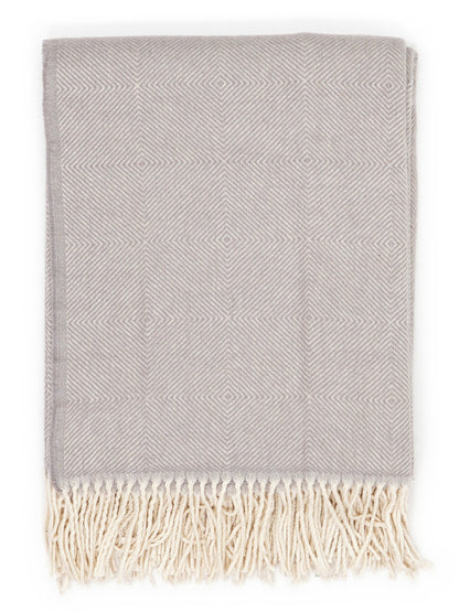 Throw “Rune” in Greige, folded
