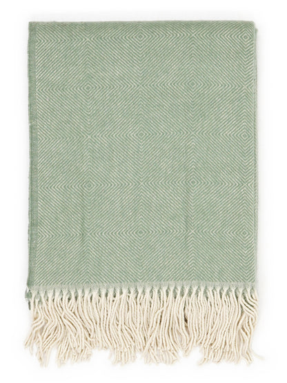 Throw “Rune” in Sage, folded