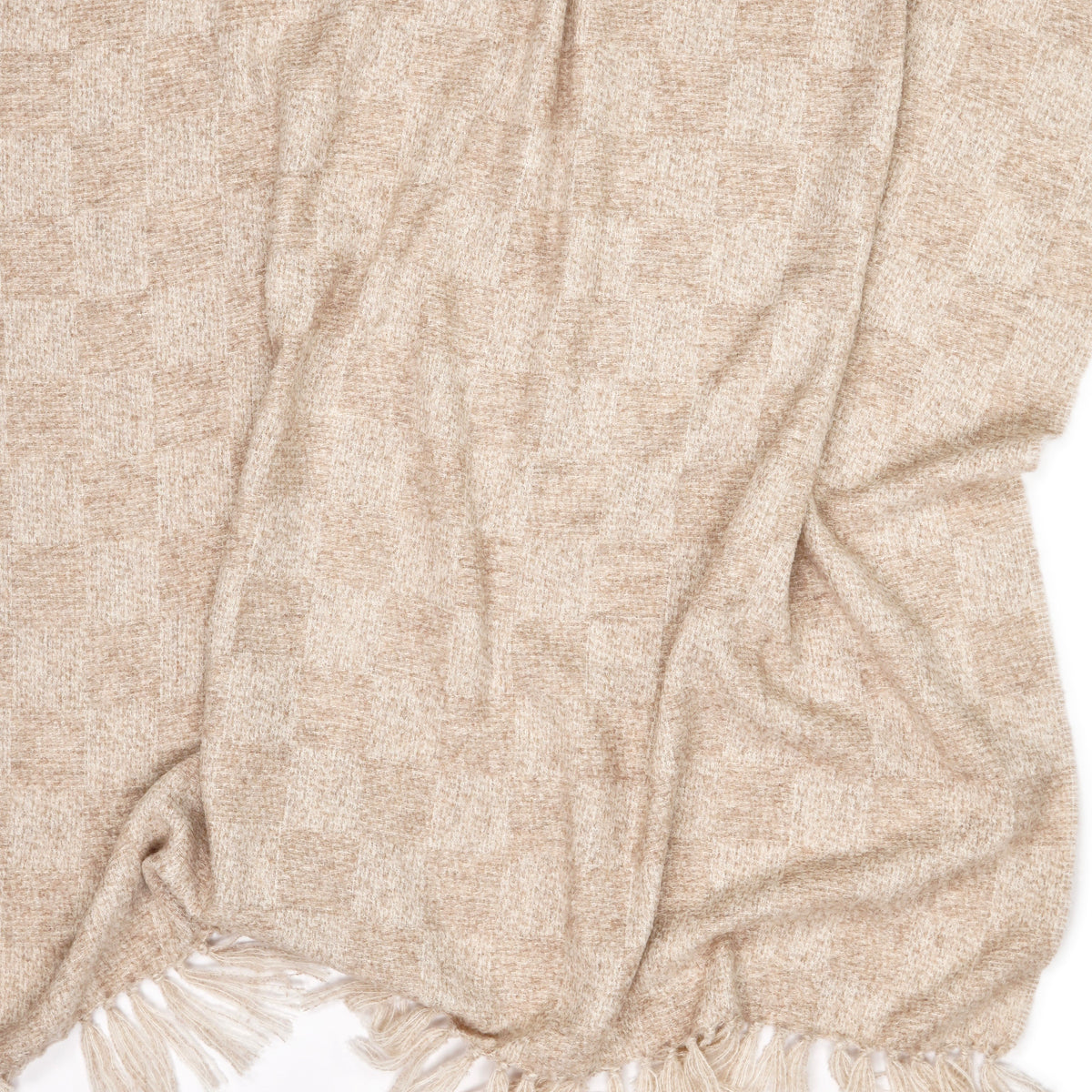 Baby Alpaca & Merino Throw “Valley” – close-up